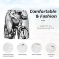 thumbnail image 5 of Lsque Mens Swim Trunks Capybara Riding Bicycle Pattern - Bathing Suit Compression Liner - Beach Swim Shorts Swimwear - (S-3XL) - Stretch Quick Dry -X-Large, 5 of 9