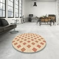 thumbnail image 4 of Ahgly Company Machine Washable Indoor Round Transitional Construction Cone Orange Area Rugs, 3' Round, 4 of 7