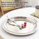 thumbnail image 4 of Bandeja Redonda De Acero Inoxidable Para Servir, 35 Cm, ​​Metal Pulido Con Espejo, Bandeja De Barra Plateada, Circular Para Servir Bebidas, Aperitivos, Postres, Whisky, 4 of 7