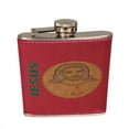thumbnail image 2 of KuzmarK 6 oz. Leather Flask Set in Black Presentation Box -  Electric Jesus Pink, 2 of 2