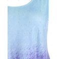 thumbnail image 3 of Más el tamaño de impresión del tinte del lazo de la túnica sin mangas Rosegal Camisetas sin mangas de talla grande, 3 of 5