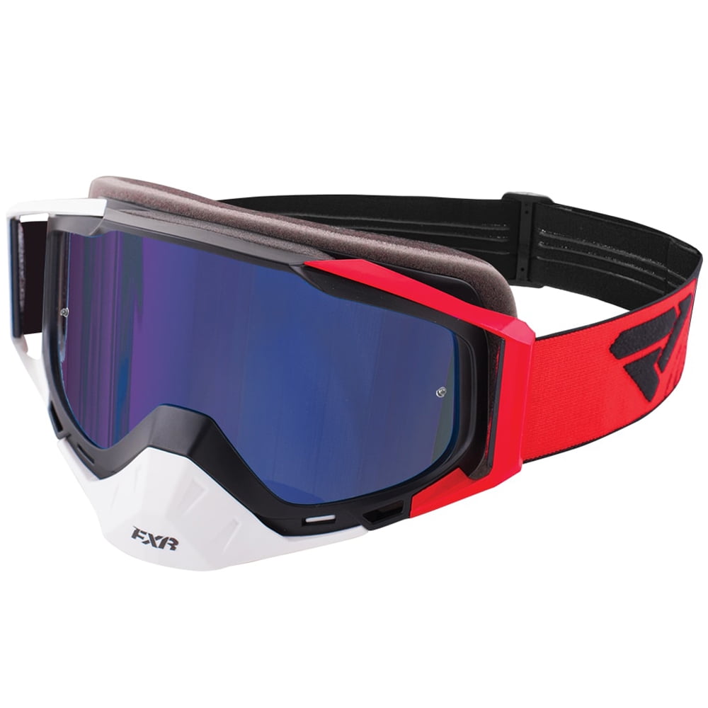 FXR Core XPE LE Goggle Authentic Pre-Curved Panoramic View Snowmobile Red White Black OSFA by FXR