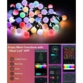 thumbnail image 5 of Smart String Lights USB Powered, 16ft 25 LED Color Changing Globe Fairy Lights, Bluetooth APP & Remote Control, DIY Color, Music Sync Decorative for Bedroom Christmas Tree Tent Indoor Outdoor, 5 of 5