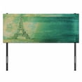 thumbnail image 3 of Eiffel Tower Headboard, Eiffel Tower Colorful Gradient Sketch in Ombre Style Drawing French Print, Upholstered Decorative Metal Bed Headboard with Memory Foam, Full Size, Teal Mustard, by Ambesonne, 3 of 4