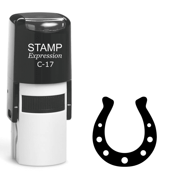 stampexpression - Horseshoe Self Inking Rubber Stamp - Black Ink (A-62478)
