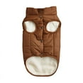 thumbnail image 4 of Zhuge Chaqueta de invierno cortavientos para perros: abrigo cálido de 2 capas con forro polar para perros pequeños, medianos y grandes | Chaleco para clima frío (M, marrón), 4 of 4