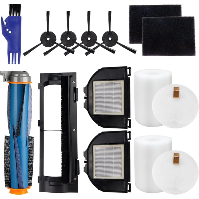 15 Pack Replacement Parts for Shark RV2310AE RV2320S AV2310AE UR2350AE Matrix Robot Vacuum Cleaner, RV2310AE Replace Kits 1 Main Brush 2 Sets HEPA & Filters 4 Side Brushes 1 Main Brush Cover