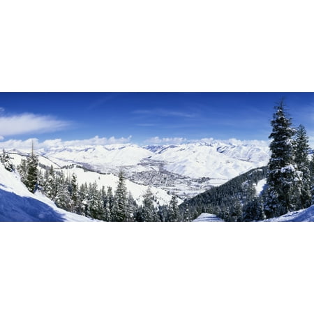 Ski slopes in Sun Valley Idaho USA Canvas Art - Panoramic Images (6 x