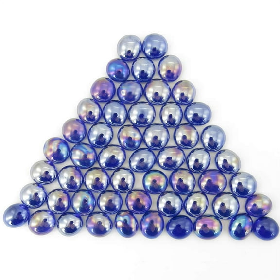 Crystal Dark Blue Iridized Gaming Stones 12 - 14mm (40 or More) Chessex