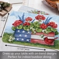 thumbnail image 5 of Wipe-Clean Reversible Decofoam Placemats, Geranium Box, Set of 2, Made in The USA, 5 of 7