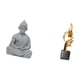 thumbnail image 5 of Estatua de arte abstracto de Buda mono, figura de resina, escultura de Sun Wukong, miniatura coleccionable decorativa para hotel, casa, oficina, patio, 5 of 8