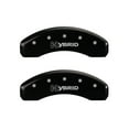 thumbnail image 2 of MGP 4 Caliper Covers Engraved Front & Rear GM Style/Hybrid Black finish silver ch Fits select: 2000-2001,2006 GMC NEW SIERRA K1500, 2 of 2