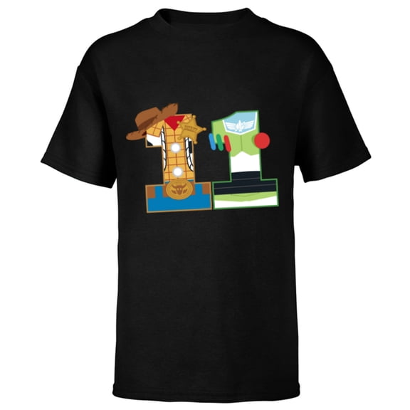 Disney and Pixar’s Toy Story Eleventh Birthday 11 Years Old - Short Sleeve T-Shirt for Kids - Customized-Black
