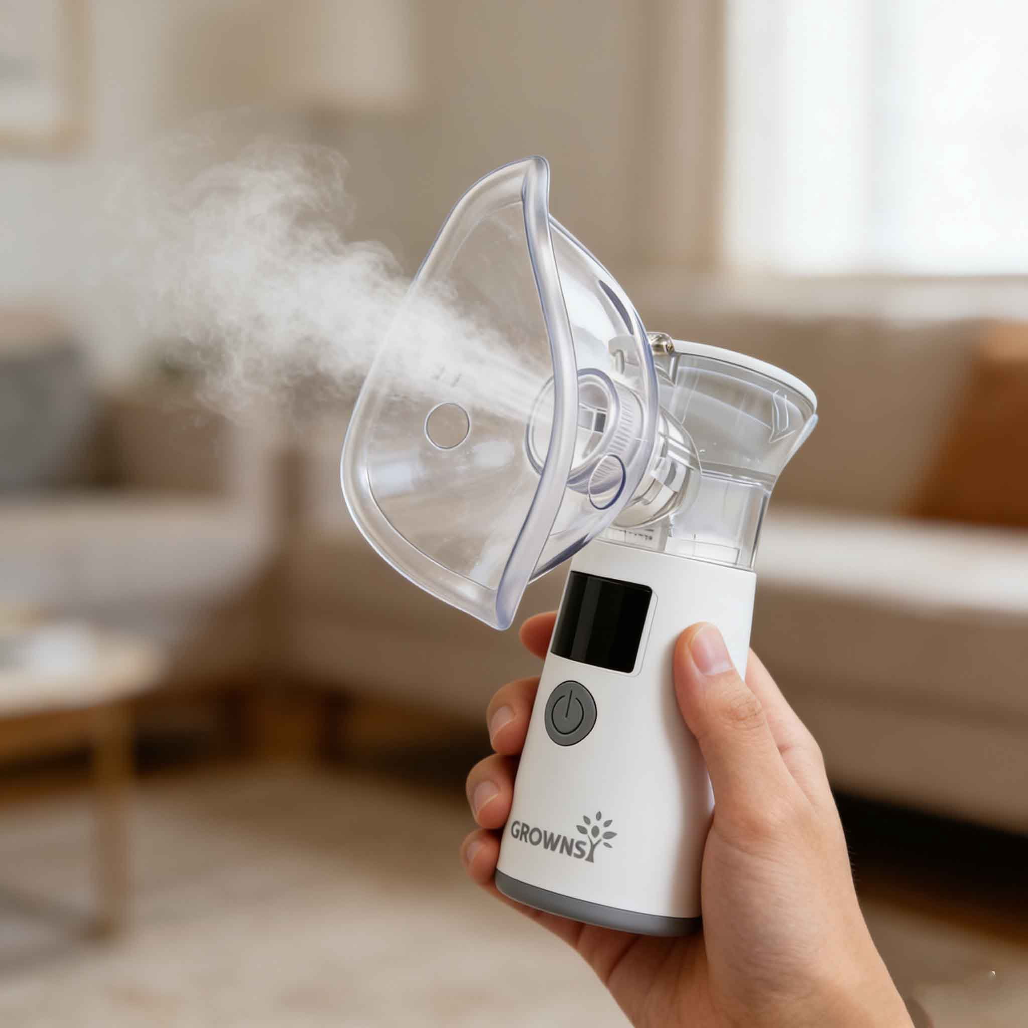 Grownsy Baby Nasal Aspirator Nose Sucker Nose Cleaner Rechargeable, White