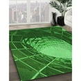 thumbnail image 3 of Ahgly Company Machine Washable Indoor Round Transitional Deep Emerald Green Area Rugs, 5' Round, 3 of 7
