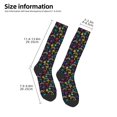 thumbnail image 5 of Daiia Sports Socks Colorful Palms Printed Novelty Crew Socks for Men Women Knee High Socks Cotton Socks Soft & Breathable Support Unisex Socks, 5 of 9