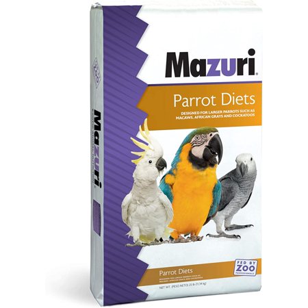 Mazuri | Parrot Breeder Diet | Nutritionally Complete Food for Breeding Parrots - 25 Pound (25 LB) Bag