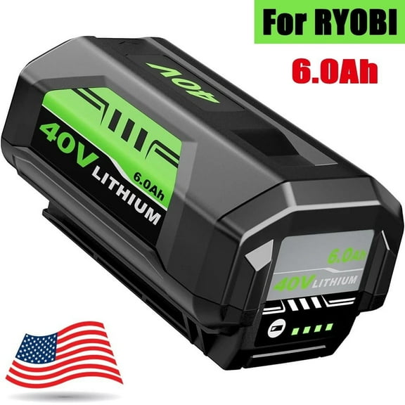 40V 6.0Ah Replacement Battery for Ryobi 40 Volt Lithium OP4050 OP40602 OP40261 OP4060