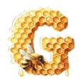 thumbnail image 4 of ¡Ahorra Más con Ofertas!, Colgante de panal pequeño con 26 letras en inglés para bebé volador, colgante plano de acrílico para coche, colgante decorativo para el hogar con abejas Akmoler, 4 of 9