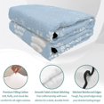 thumbnail image 4 of Quilts Twin Size Bedding Set, Light Blue Christmas Lightweight Quilted Comforter, Winter Xmas Snowflake Trees Snowy Soft Reversible Bedspread Coverlet with Pillow Covers for All Season, 68" x 86", 4 of 9