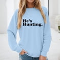thumbnail image 2 of Womens Oversized Sweatshirt Crewneck Long Sleeve Fleece Lined Pullover Tops Fall Outfits Winter Clothes Light Blue L, 2 of 7
