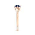 thumbnail image 3 of Angara Natural 0.6 Ct. Blue Sapphire Solitaire Ring in 14K Rose Gold for Women (Ring Size: 3), 3 of 9