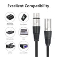 thumbnail image 4 of Cable Divisor XLR Y, Cable XLR Hembra Balanceado A Doble XLR Macho Para Mezcladores De Escenario De Estudio, Cable OFC 24 AWG Con Conectores XLR De 3 Pines, Carcasa De Cobre, 4 of 7
