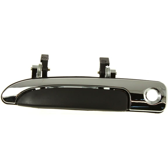 Exterior Door Handle Compatible with 1992-2011 Mercury Grand Marquis Front, Driver Side Chrome bezel with black lever