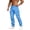 A-Blue534, variant on Mens Casual Cargo Pants Relaxed Full Length Belted Waist Trousers Breathable Modern Beach Bottoms