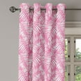 thumbnail image 2 of Ambesonne Leaves Grommet Curtain, Pink Aloha Leaf Botanical, 50"x72", Pink and White, 2 of 5