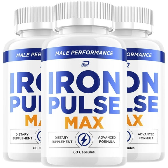 Iron Pulse Max for Men Capsules – IronPulse Max Vitamin Complex Pills, 3 Pack, 180 Capsules