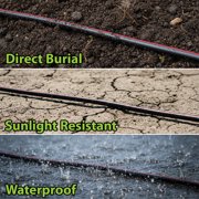 Low Voltage 12/2 Outdoor Landscape Lighting Wire DB UV Rated Cable 500FT