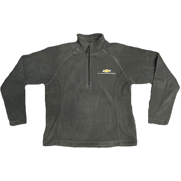 Ladies Camaro Bowtie Fleece Half-Zip Pullover Jacket - Charcoal Medium