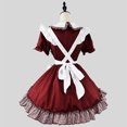 thumbnail image 3 of Midsumdr Maid Outfits for Women Fashion Slim Bow Dresses Cute Patchwork Color Pleated Halloween Maid Dresses, 3 of 4
