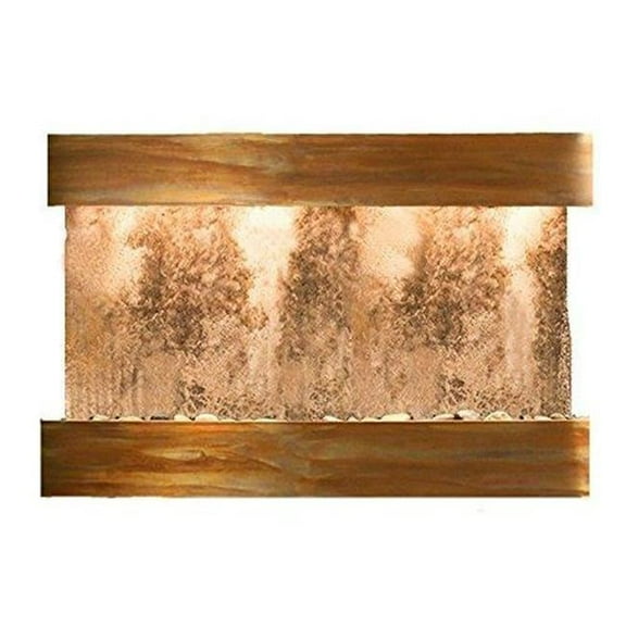 Adagio SSS1008 Sunrise Springs Square Rustic Copper Magnifico Travertine Wall Fountain