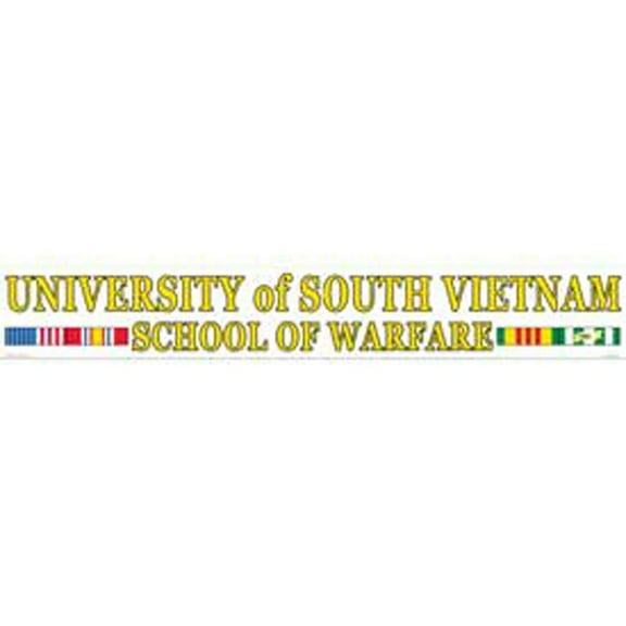 Eagle Emblems DC8901 Sticker - Vietnam, University - Clear Vinyl - 3.5 x 24 in.