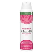 Schmidt's Natural Deodorant Spray Rose & Vanilla, 3.2 oz