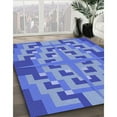 thumbnail image 3 of Ahgly Company Machine Washable Indoor Rectangle Transitional Sky Blue Area Rugs, 2' x 3', 3 of 7