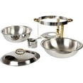 thumbnail image 6 of Round Chafing Dish, 4 Qt Stainless Steel Gold Catering Buffet Warming Container Set With Food Pan, Water Pan, Lid, Frame And Fuel Holder, Pack Of 6, 6 of 6