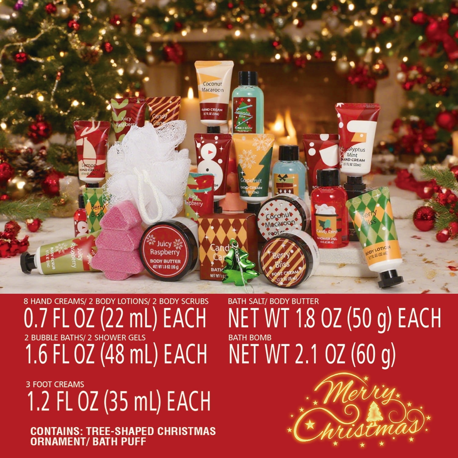 Body & Earth 24 Days Christmas Advent Calendar 2025, Bath Sets Gift Idea for Women Xmas