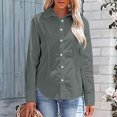 thumbnail image 7 of Lenpel Women's Button down Shirts Cotton Linen Long Sleeve Collared Business Casual Dress Shirts Tunic Work Tops, 7 of 7