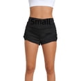 thumbnail image 3 of Pantalones cortos deportivos de yoga para correr, fitness, yoga, pantalones cortos de dos piezas con pliegues laterales y cuerdas para combinar, 3 of 5