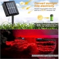 thumbnail image 2 of Solar Rope Light Outdoor, 33ft 100LED Waterproof LED Copper Fairy String Tube Lights for Party Garden Porch Yard Home Wedding Christmas Halloween Holiday Decoration Lighting (Red), 2 of 9