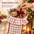 thumbnail image 7 of YingYouFu Christmas Red and White Check Stockings with Ruffled Cuff , Xmas Large Hanging Stockings Decorations for Christmas Tree Fireplace Family Holiday Party Decor, 7 of 7