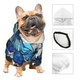 thumbnail image 4 of Uemuo Blue and White Butterflies for Winter Dog Hoodie Sweatshirts with Pockets Warm Dog Clothes for Small Dogs Chihuahua-X-Small, 4 of 8