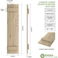 thumbnail image 2 of Ekena Millwork 11"W x 90"H Rustic Two Board Joined Board-n-Batten Hand Hewn Faux Wood Shutters (Per Pair), Primed Tan, 2 of 12