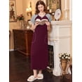 thumbnail image 2 of Oudiya Women's Nightgown Short Sleeve Loungewear Sleepwear Full Length Sleep Shirt with Pockets, M-4XL, 2 of 5
