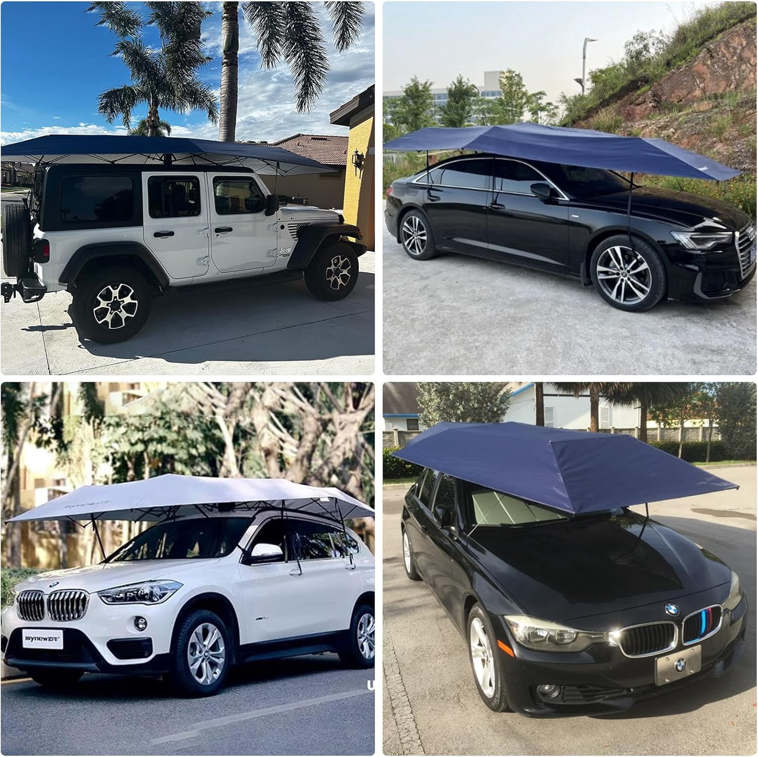 Fully Automatic Car Umbrella Tent, Universal Car Cover Tent for Outdoor Summer, Protect Car from Sun Rays & Heat Damage Keep Cool