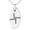 Silver, variant on Stainless Steel Celtic Saint Brigid Cross Engraved Small Oval Charm Pendant Necklace