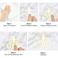 thumbnail image 4 of 10 Pieces Acrylic Hollow Mirror Wall Stickers DIY Mirror Wall Decals Self Adhesive DIY Wall Decor for Living Room Bedroom Furniture Home Decoration Gold Gold, 4 of 7